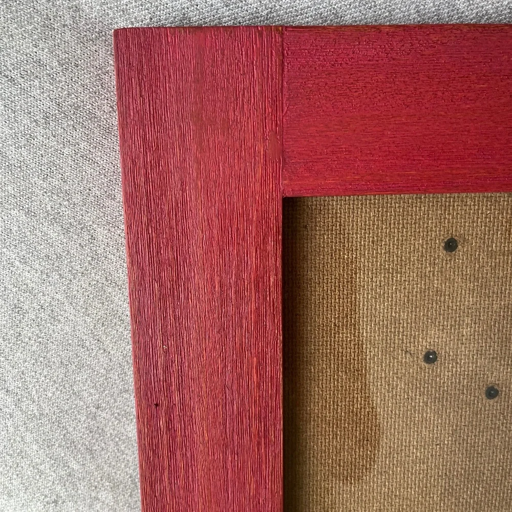 Pottery Barn Red and Dark Brown Wood Picture Frames (Set of 2)